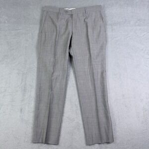 Tombolini Mens Grey 100% Virgin Wool Dress Pants Made in Italy Size 48 IT 33x28